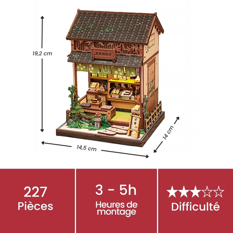 Maquette Japonaise Bois Salon de Thé Kanmi-Dokoro