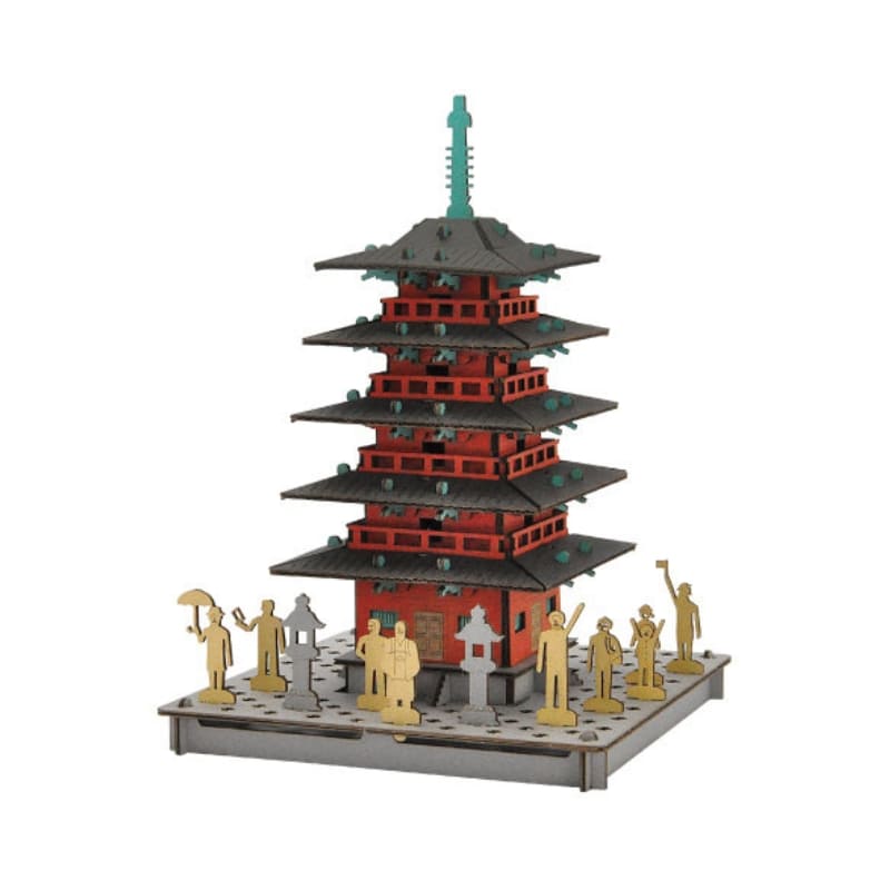 Maquette Miniature Japonaise - Pagode Rouge