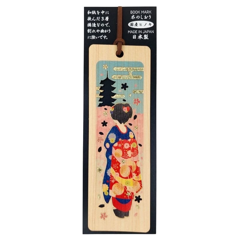 Marque-Page Cyprès Japonais Geisha & Pagode