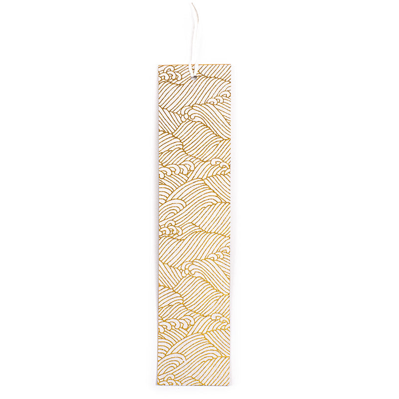 Marque-page Japonais Mino Washi Blanc Vagues