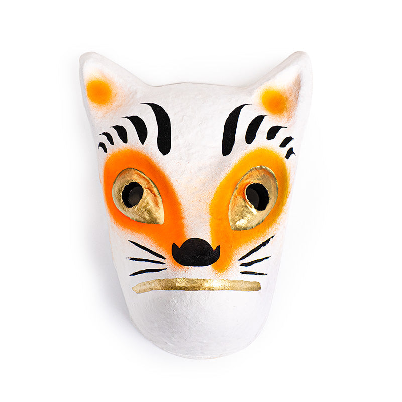 Masque Japonais Kitsune Papier Mâché