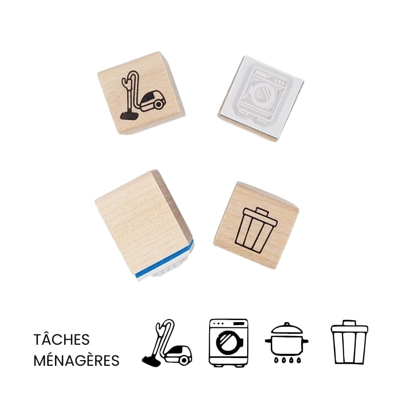Mini Tampon Japonais Bullet Journal - Tâches Ménagères