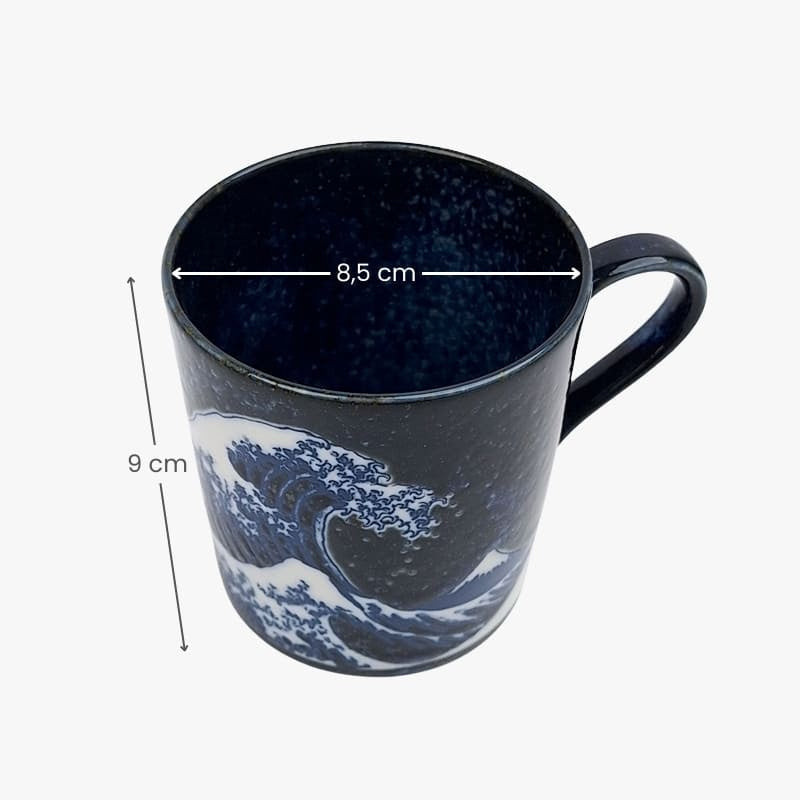 Mug Japonais Kanagawa Bleu