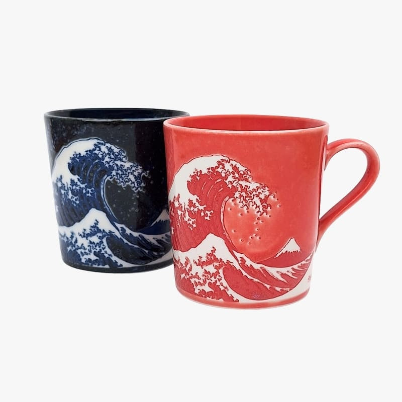 Mug Japonais Kanagawa Rouge