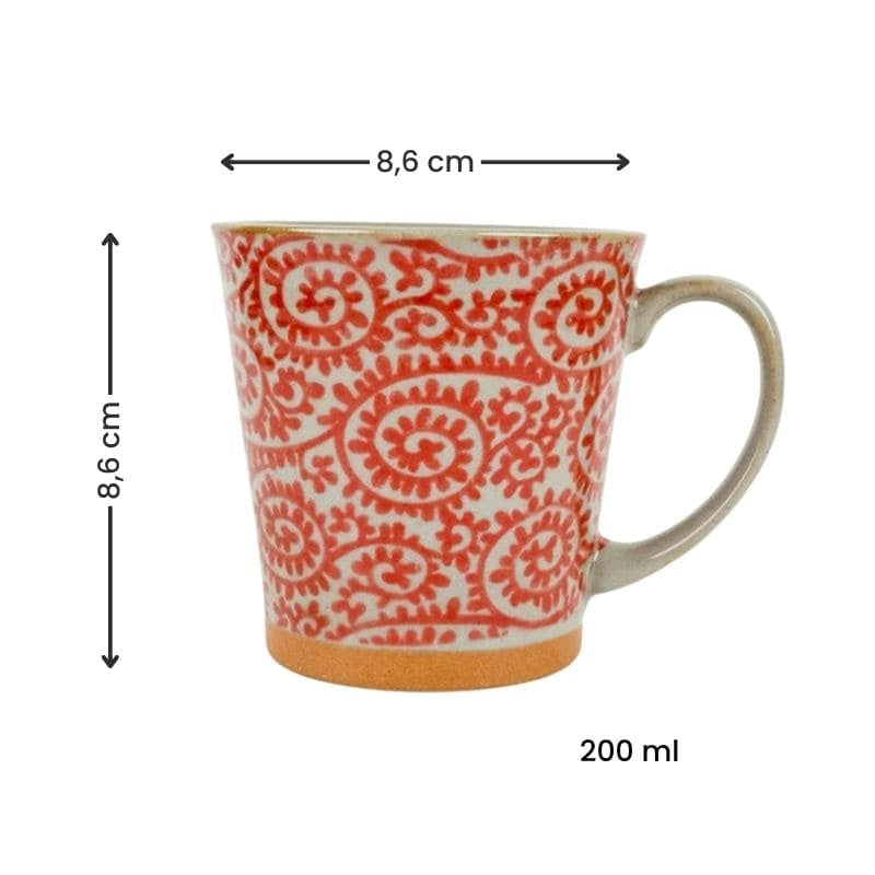 Mug Japonais Karakusa Rouge