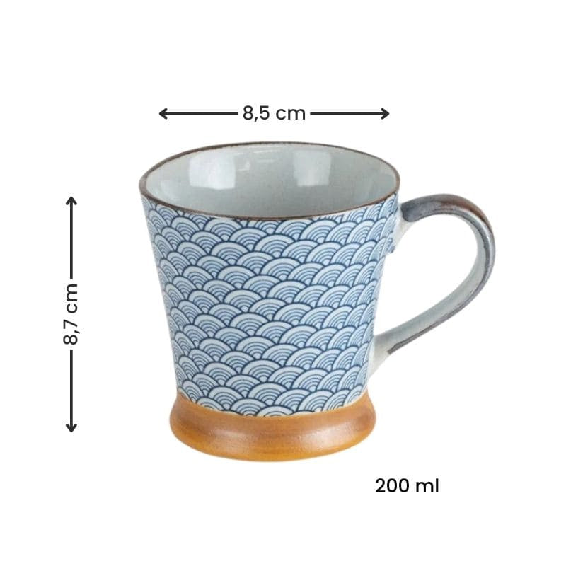 Mug Motif Japonais Bleu