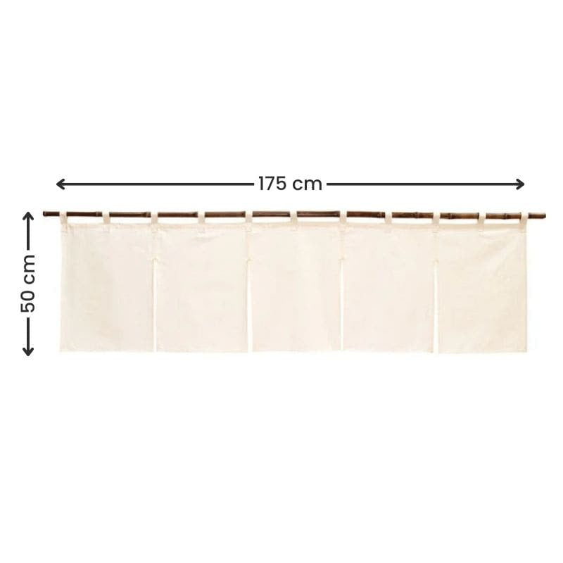 Noren Japonais Court Beige - 175 x 50 cm