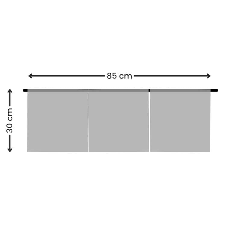 Noren Japonais Court Iroha - 85 x 30 cm