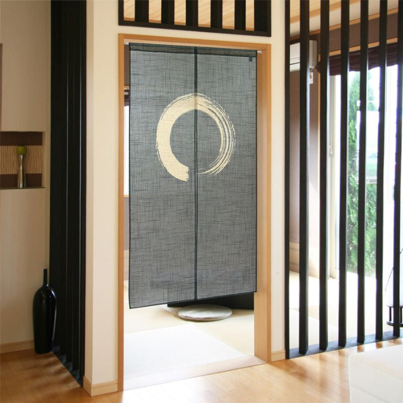 Noren Japonais Enso Bleu - 85 x 150 cm