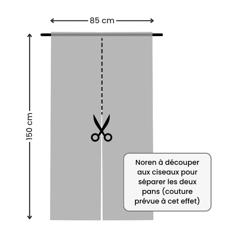 Noren Japonais Grue & Pin - 85 x 150 cm