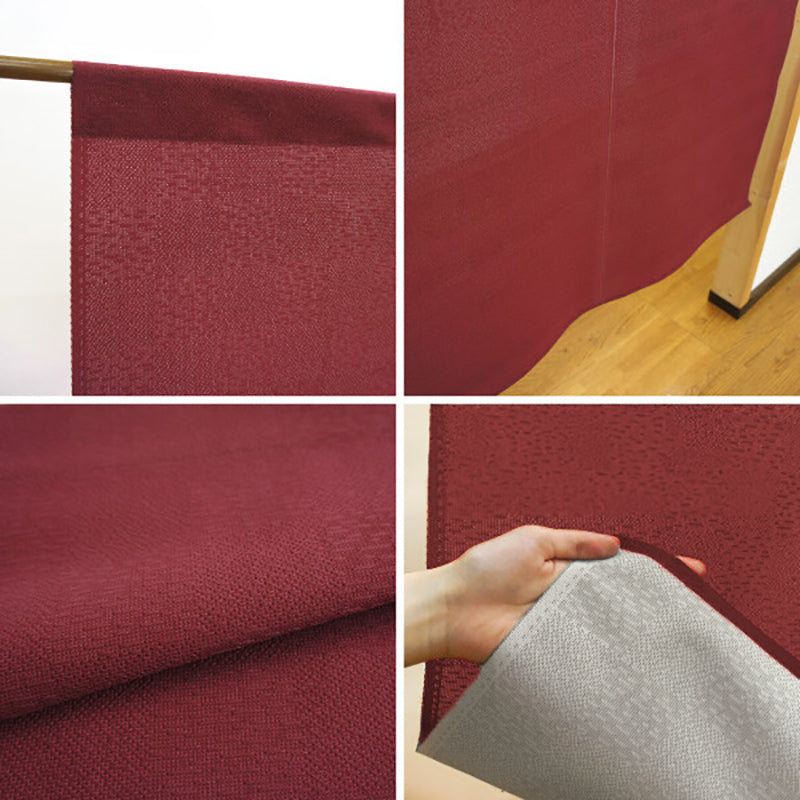 Noren Japonais Ichimatsu Bordeaux 85 x 150 cm