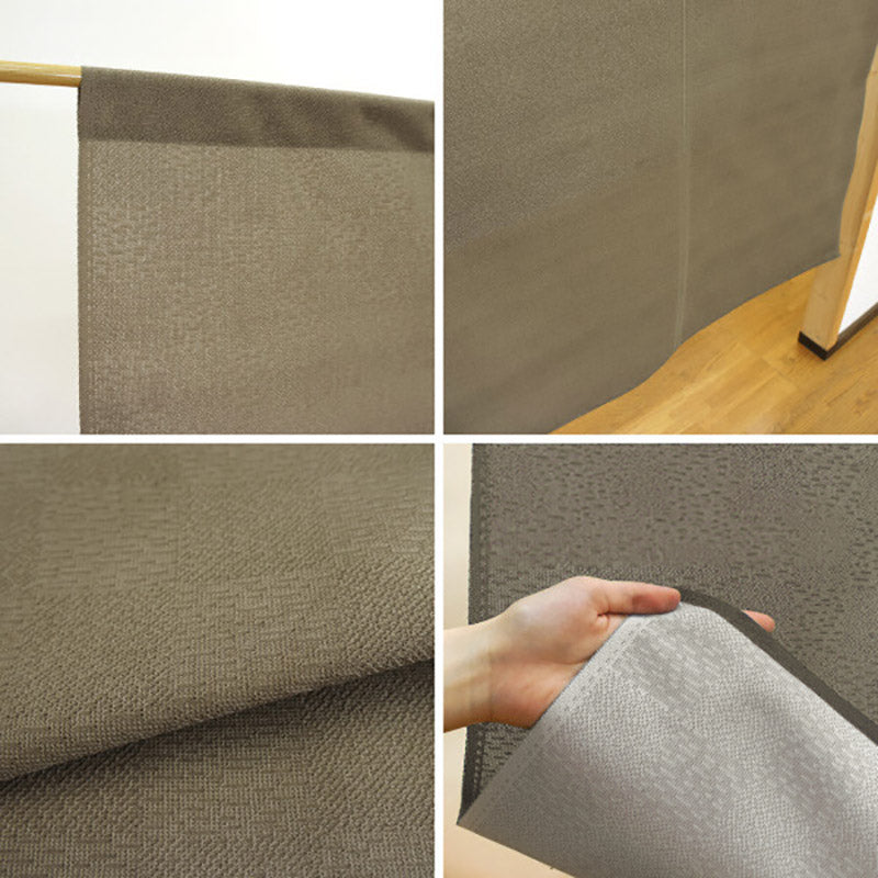 Noren Japonais Ichimatsu Marron 85 x 150 cm