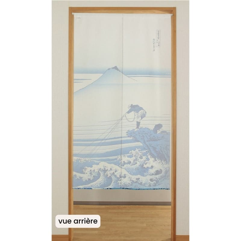 Noren Japonais Mont Fuji Bleu - 85 x 150 cm
