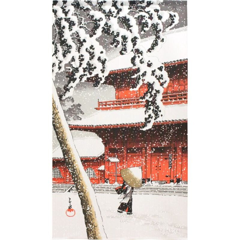 Noren Japonais Neige - 85 x 150 cm