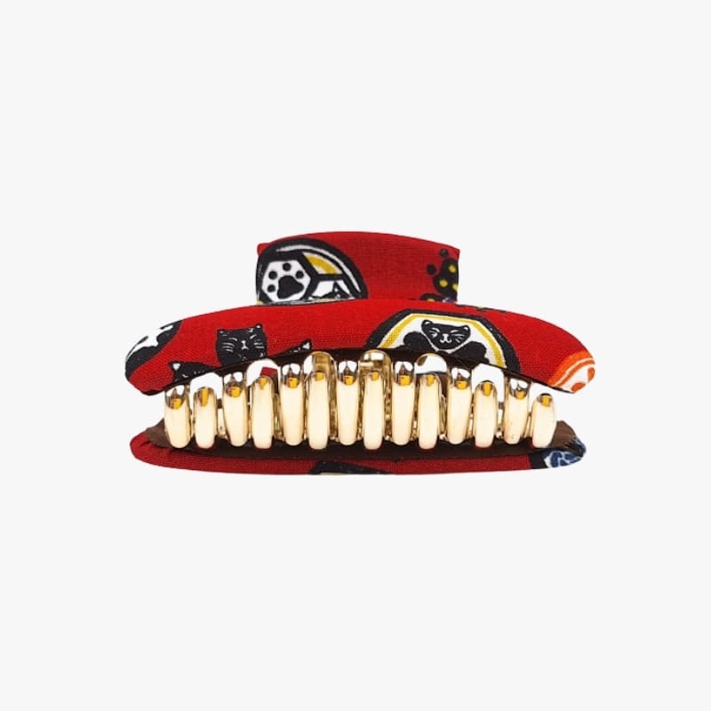 Pince à Cheveux Japonaise Tissu Chat