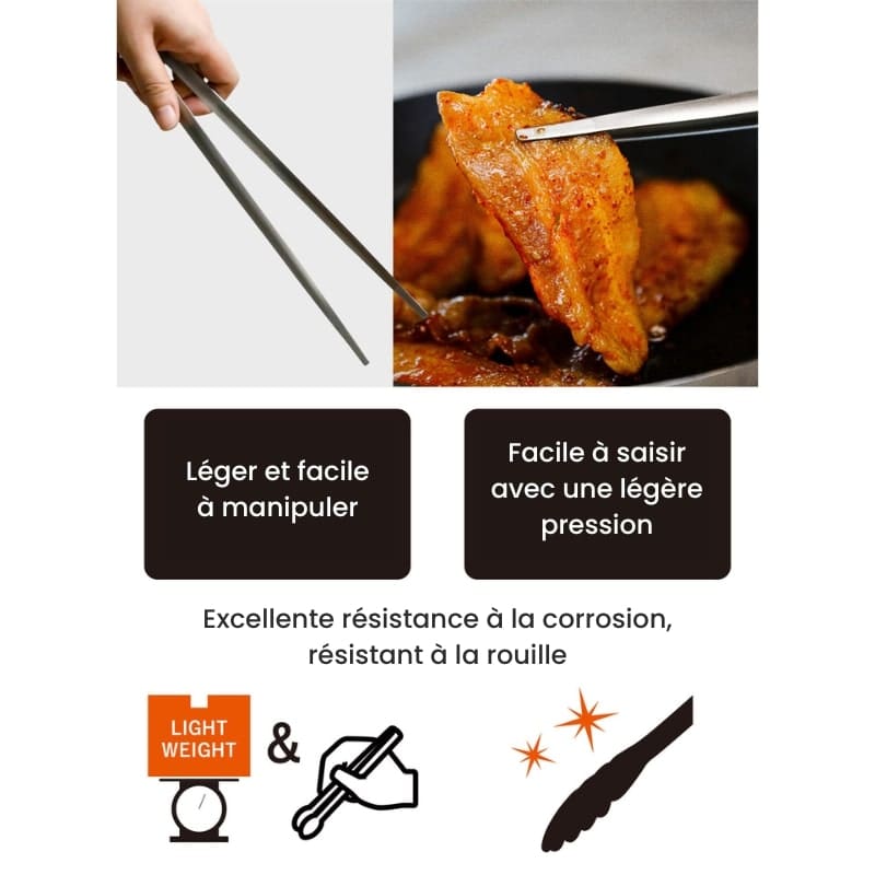 Pince de Cuisine Japonaise Inox - 28 cm