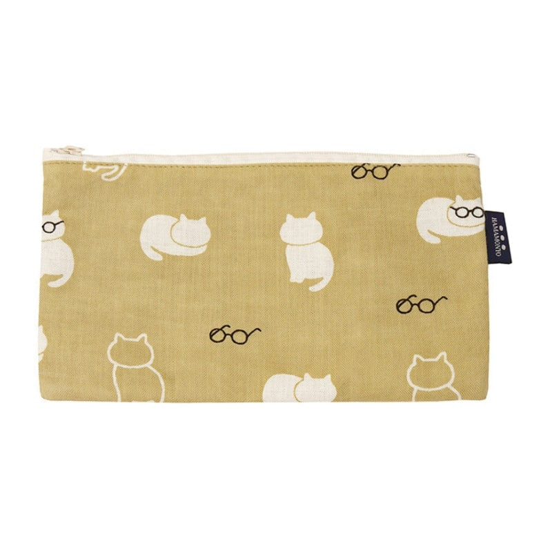 Pochette Japonaise Chat Beige