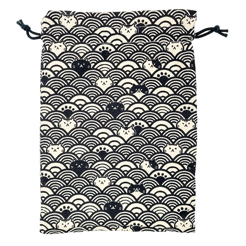 Pochette Japonaise Chat Seigaiha