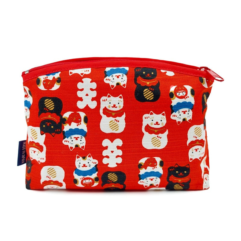 Pochette Japonaise Maneki Neko Rouge