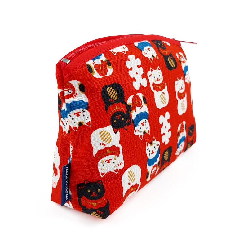 Pochette Japonaise Maneki Neko Rouge