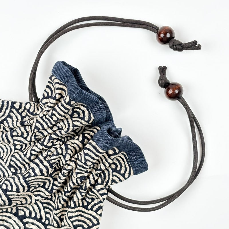 Pochette Tissu Japonais Seigaiha