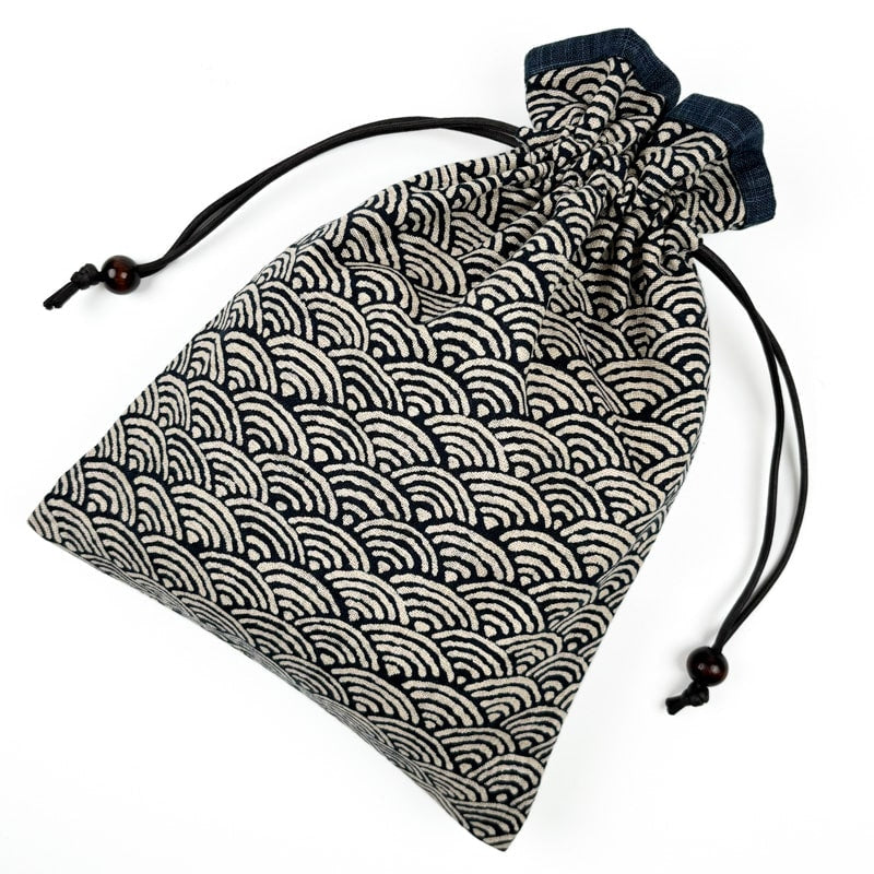 Pochette Tissu Japonais Seigaiha