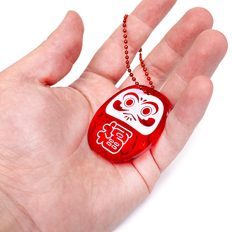 Porte-Clé Daruma Rouge Fluo