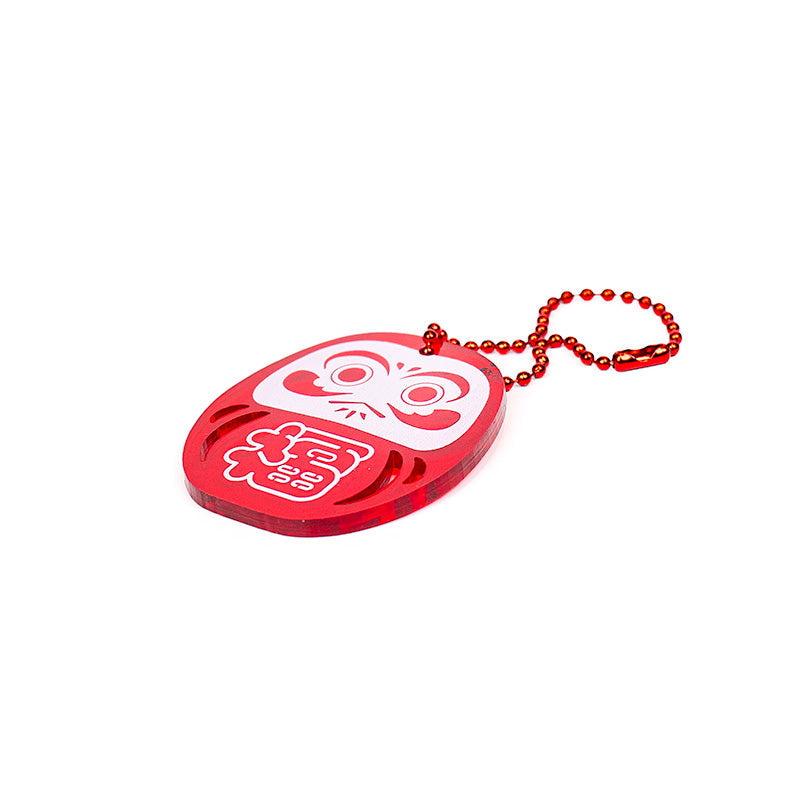 Porte-Clé Daruma Rouge Fluo