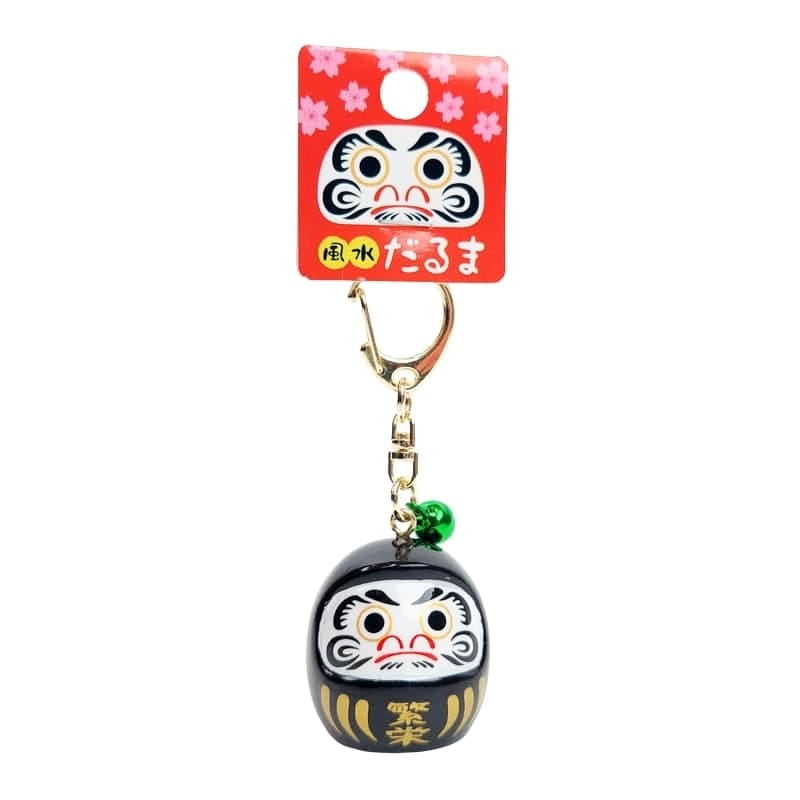 Porte-Clé Grand Daruma - Couleur au choix - Noir
