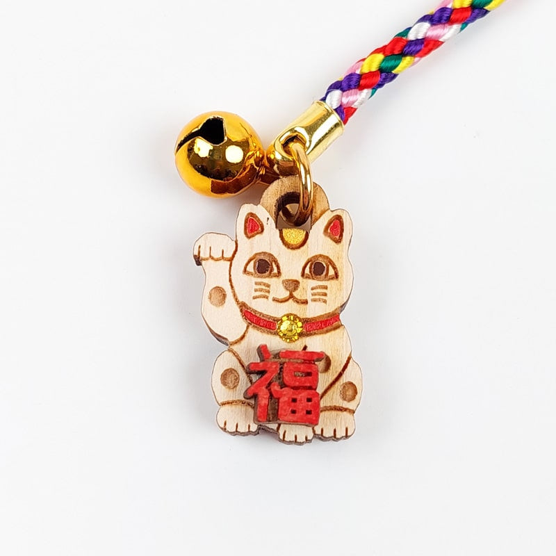 Porte - Clé Maneki Neko Bois