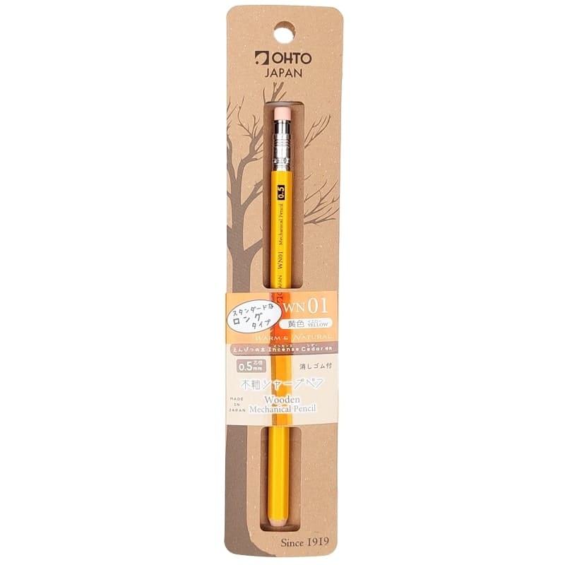 Porte-mines OHTO en Bois 0.5 mm Jaune