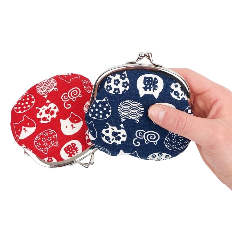 Porte-Monnaie Gamaguchi Neko Bleu