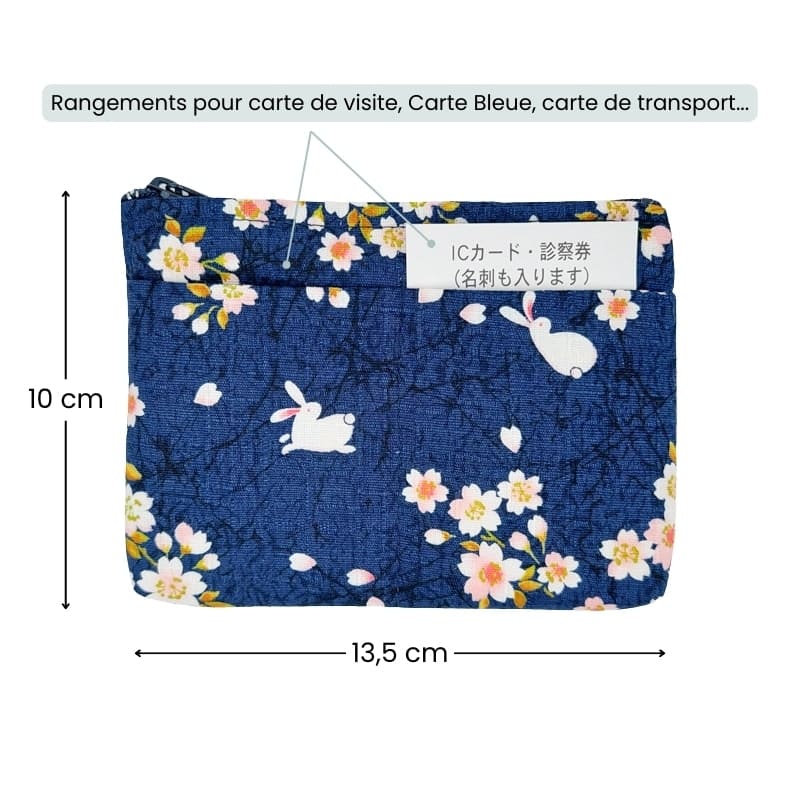 Porte-Monnaie Usagi Sakura Bleu