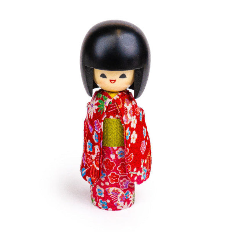 Poupée Japonaise Kokeshi Egao Rose