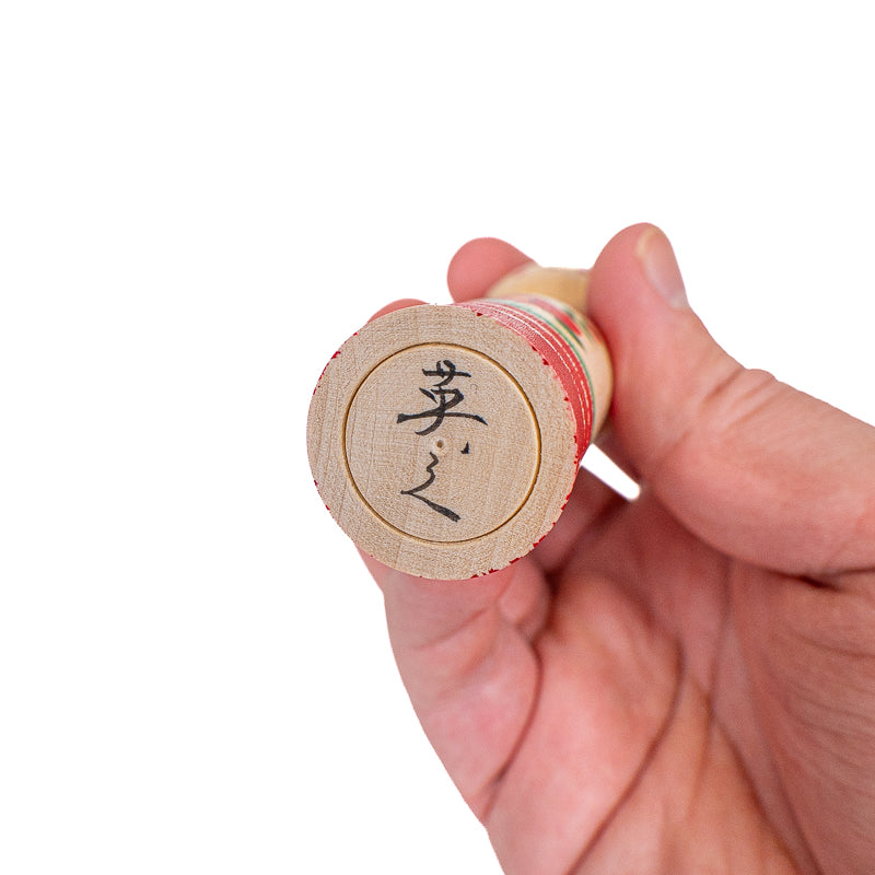 Poupée Japonaise Kokeshi Tsubaki Camélia - 9 cm