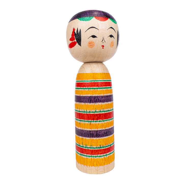 Poupée Japonaise Kokeshi Yajiro Rokuro - 8,5 cm
