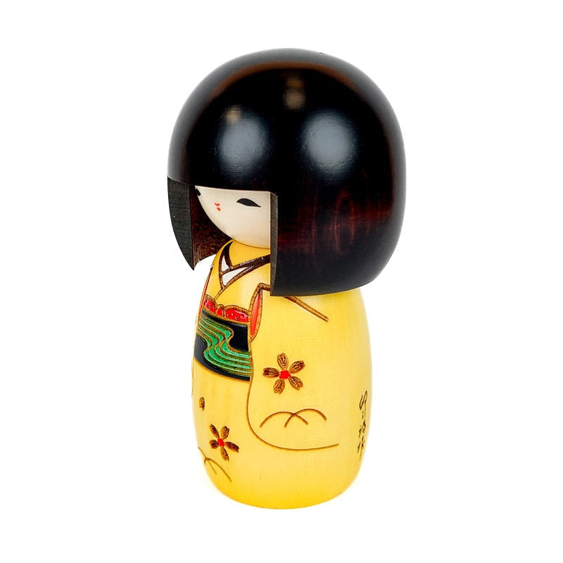 Poupée Kokeshi Jaune