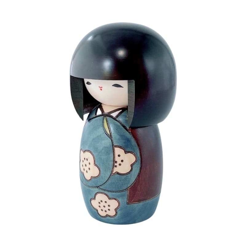 Poupée Kokeshi Kōjitsu Bleue