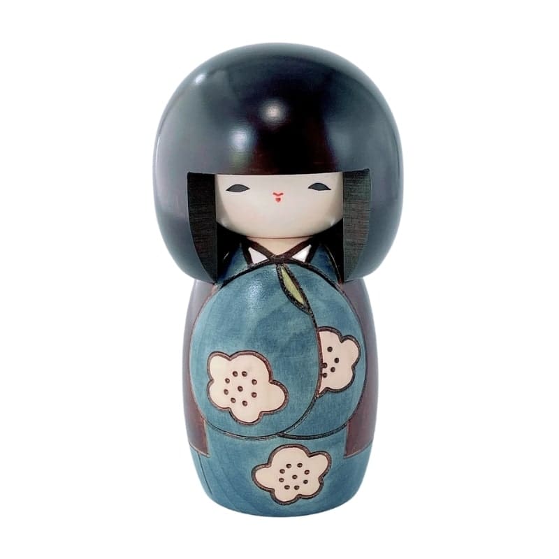 Poupée Kokeshi Kōjitsu Bleue