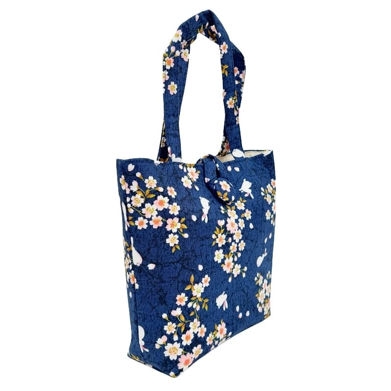 Sac Japonais Usagi Sakura Bleu