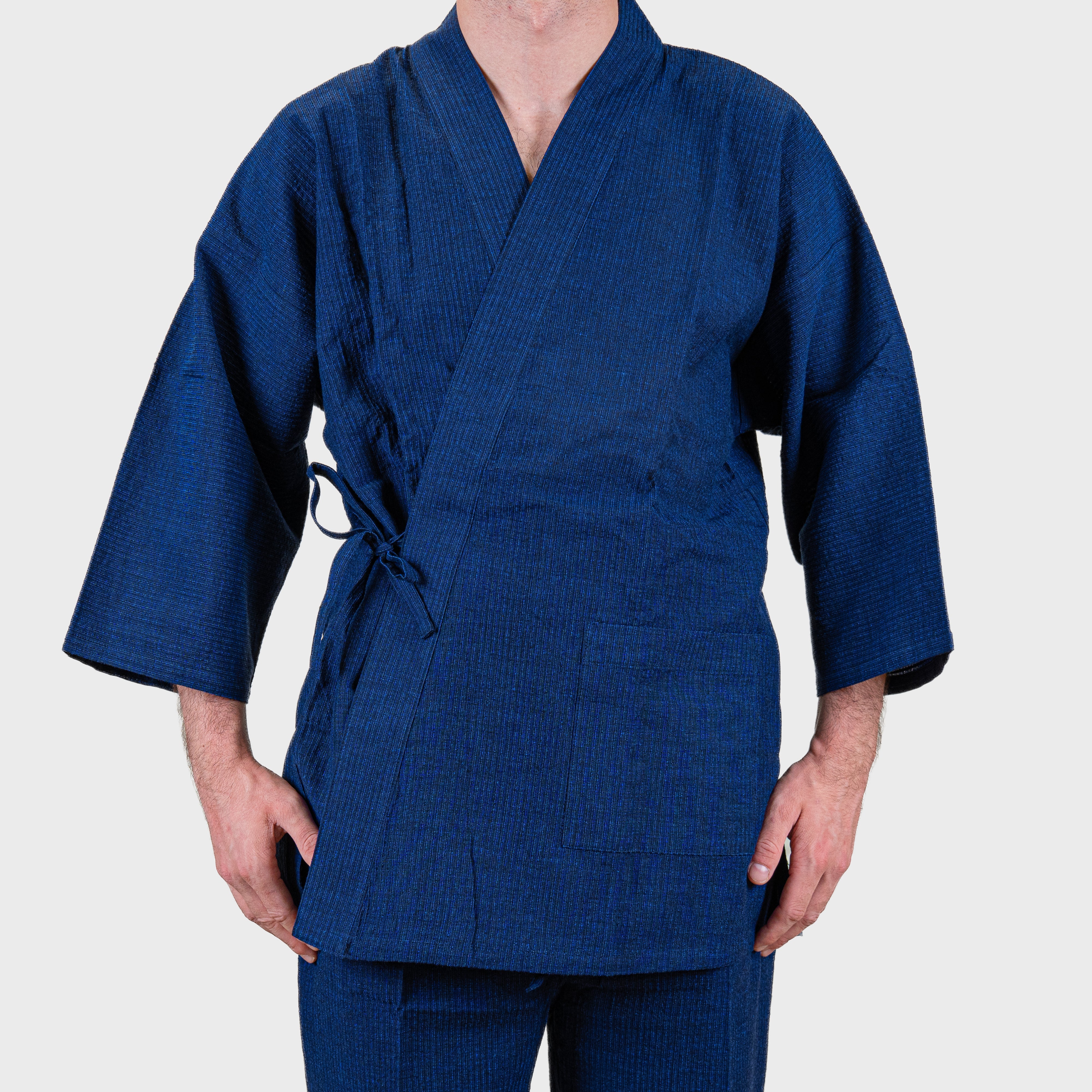 Samue Japonais Homme Bleu Marine Été