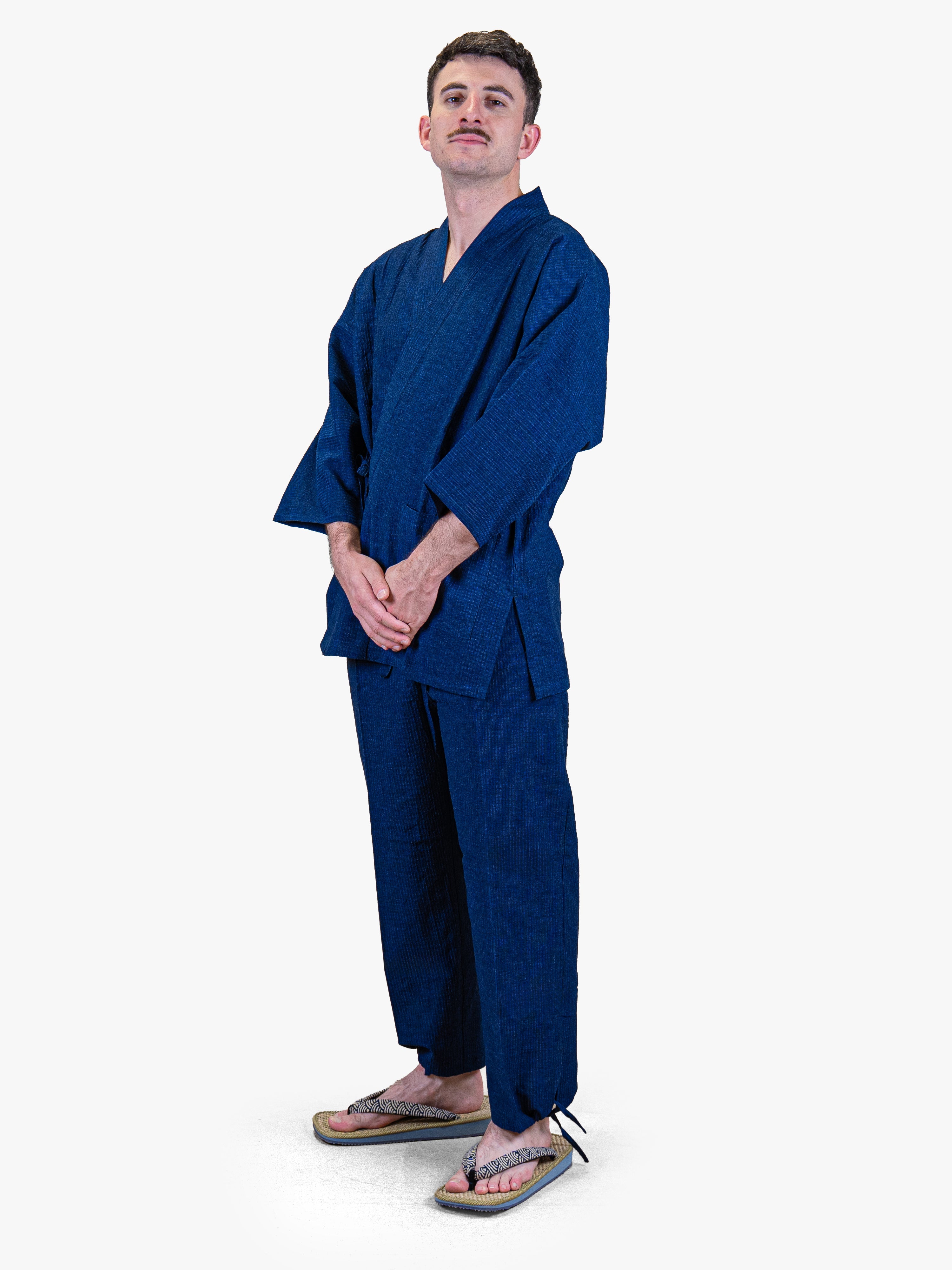 Samue Japonais Homme Bleu Marine Été S