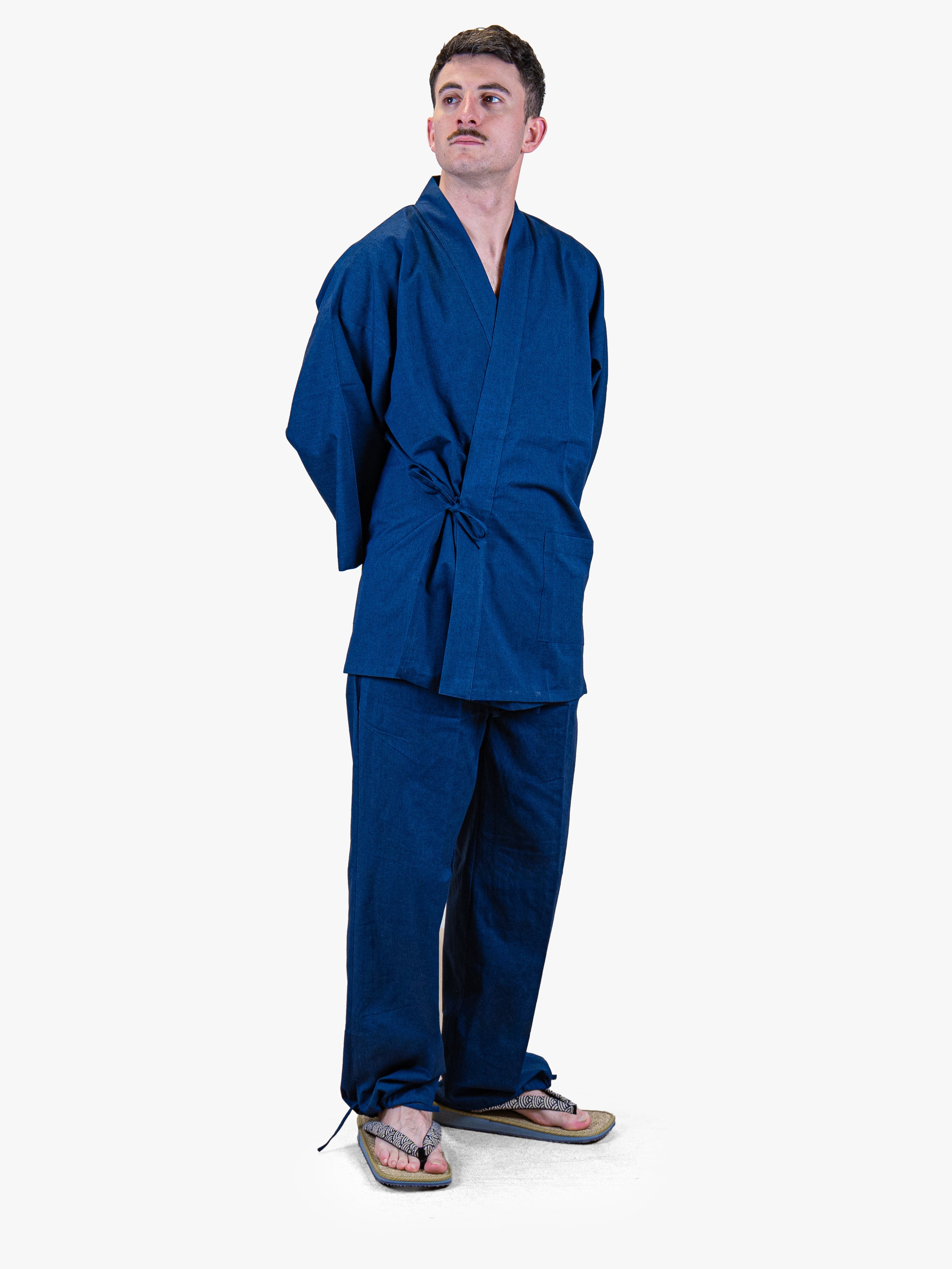 Samue Japonais Homme Bleu Marine Mi-Saison