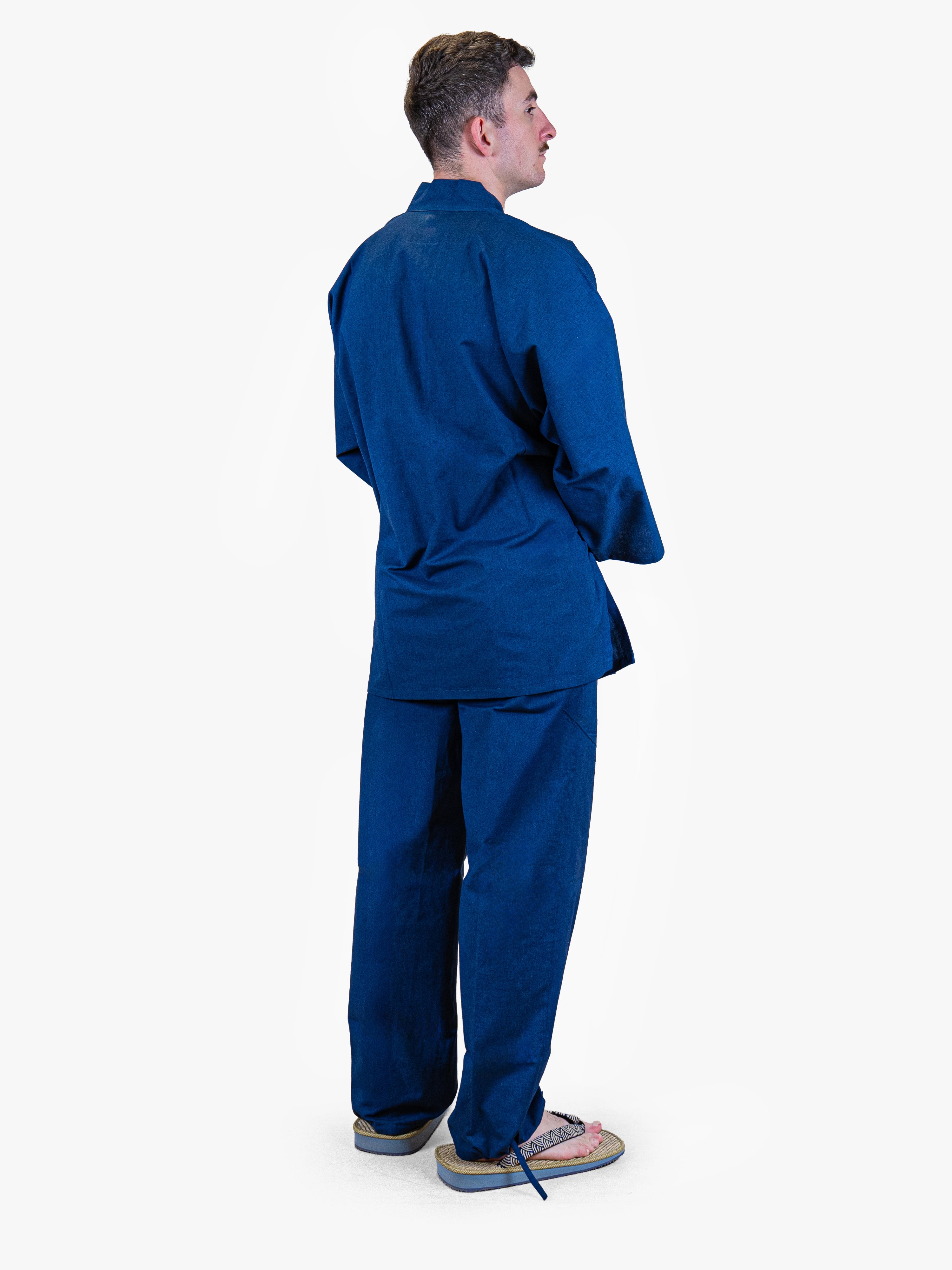 Samue Japonais Homme Bleu Marine Mi-Saison