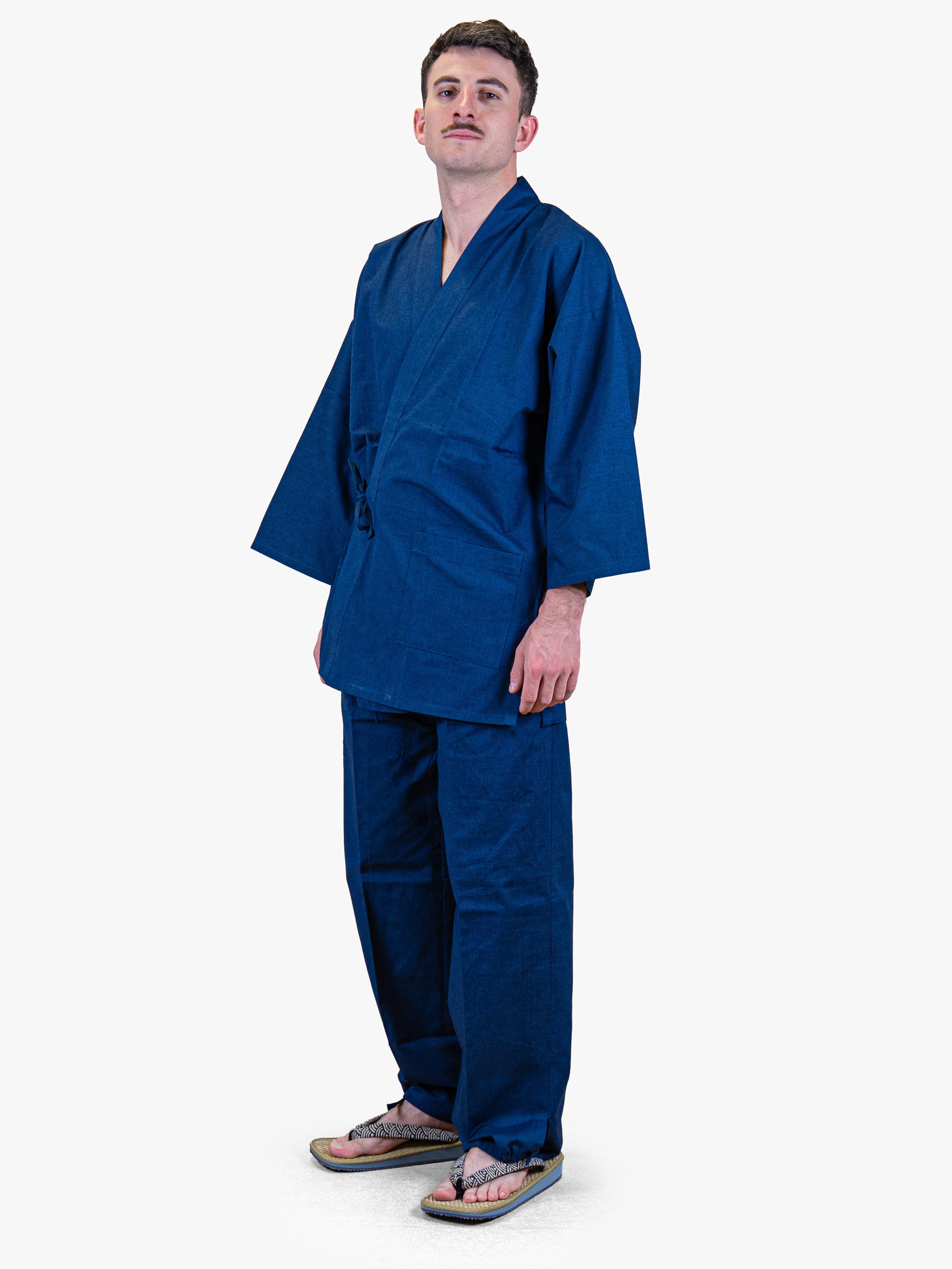 Samue Japonais Homme Bleu Marine Mi-Saison S