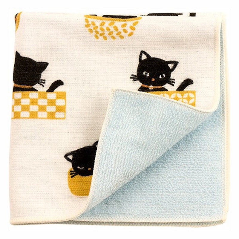 Serviette Japonaise Chat Noir