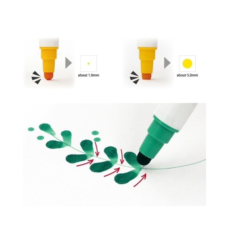 Set de 6 Feutres Dot Double-Pointe