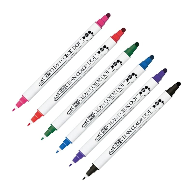 Set de 6 Feutres Dot Double-Pointe