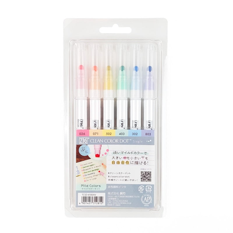 Set de 6 Surligneurs Dot Mild