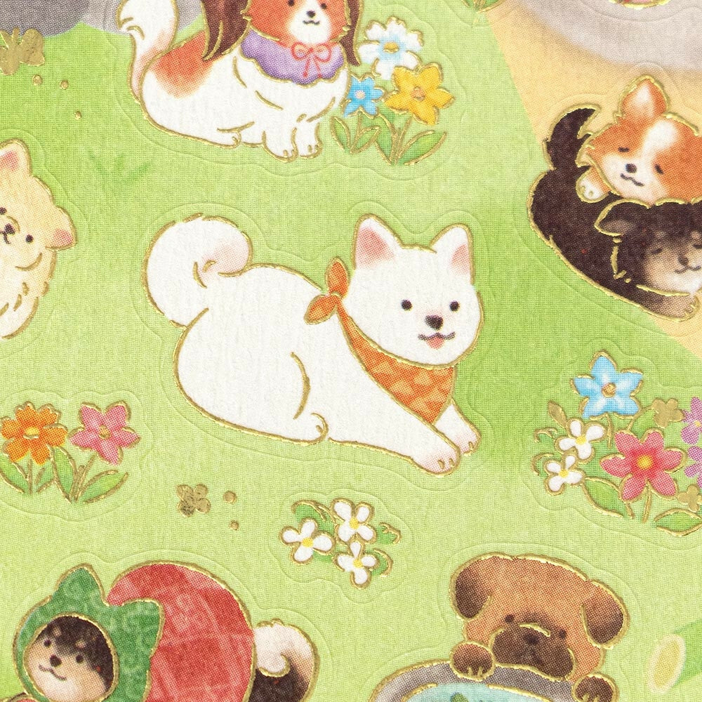 Stickers Chiens et Jardin Japonais